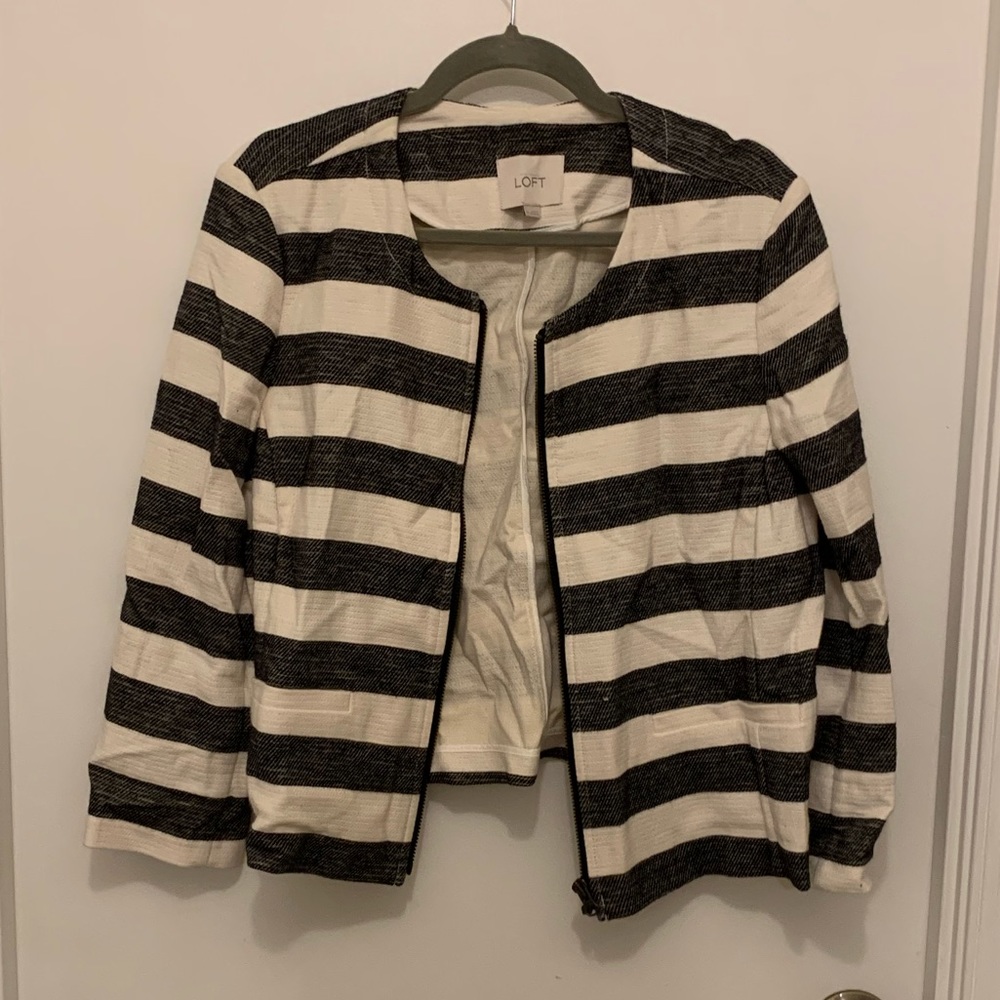 Loft striped blazer